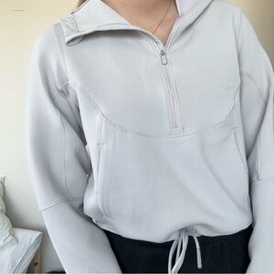 Lululemon Grey Spacer Cropped Hoodie Size 4
